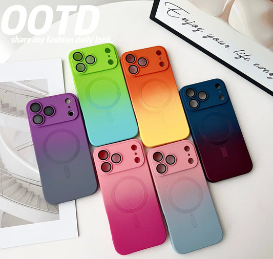 Luxury Gradient Magnetic Case for iPhone 11-17 Pro Max & Plus - Precision Lens Cover