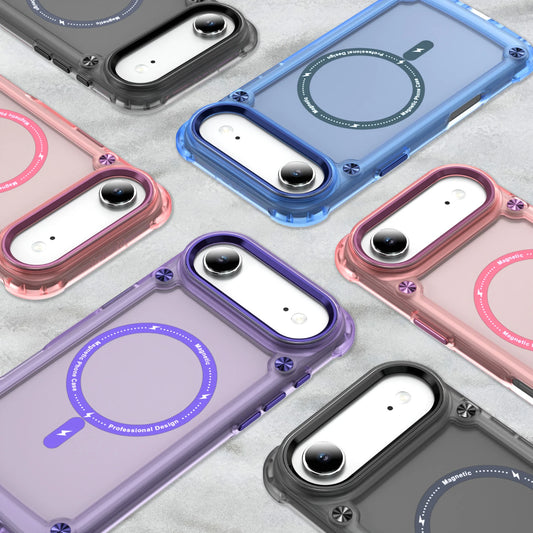 Luxury Metal Lens Frame Magsafe Shockproof Hard Case for iPhone 11-17 Pro Max/Air/Plus