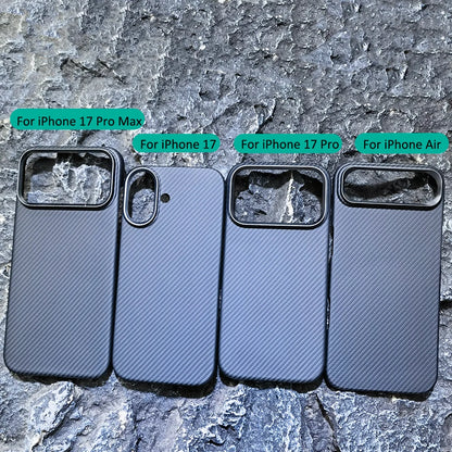 Real Aramid Carbon Fiber Ultra-Thin Case for iPhone 17 Models