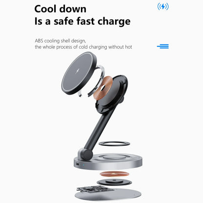 2/3-in-1 Magnetic Wireless Charging Station for Apple Devices (iPhone 17-11 series, watches AND airpods)