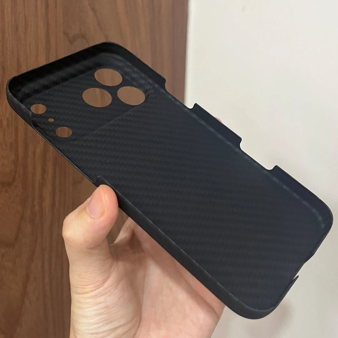 Real 600D Aramid Carbon Fiber Case for iPhone 17 Models
