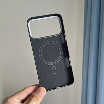 Real Aramid Carbon Fiber MagSafe Case with Lens Protection for iPhone 17 Pro AND 17 Pro Max