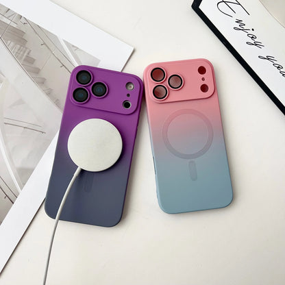 Luxury Gradient Magnetic Case for iPhone 11-17 Pro Max & Plus - Precision Lens Cover