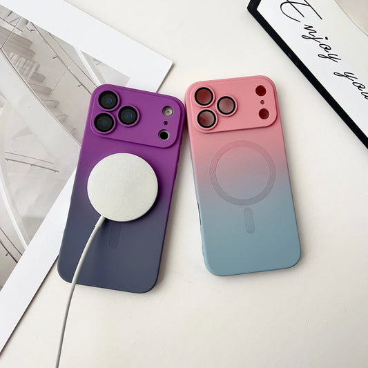 Luxury Gradient Magnetic Case for iPhone 11-17 Pro Max & Plus - Precision Lens Cover
