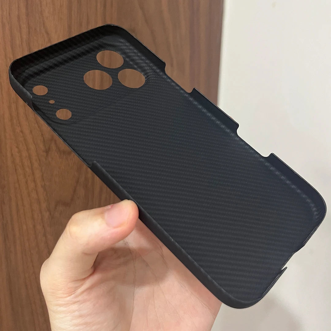 Real 600D Aramid Carbon Fiber Case for iPhone 17 Models