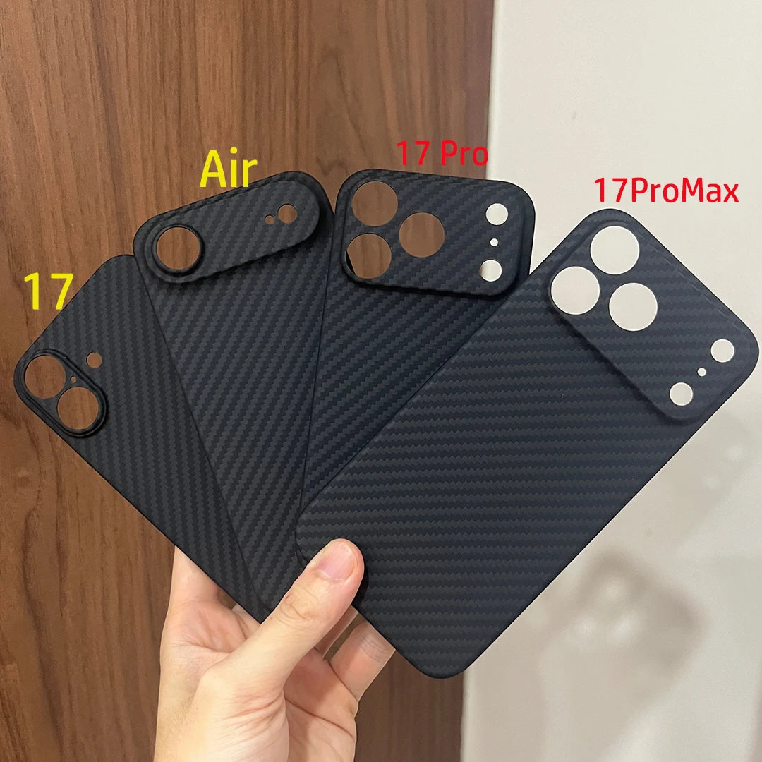 Real 600D Aramid Carbon Fiber Case for iPhone 17 Models
