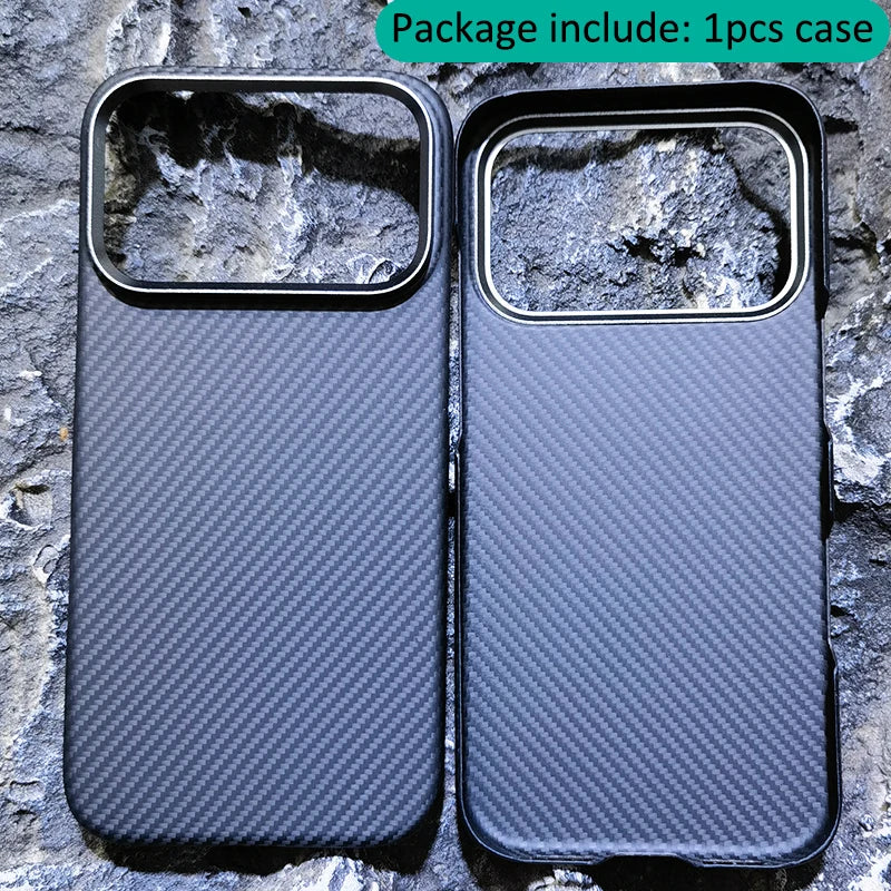 Real Aramid Carbon Fiber Ultra-Thin Case for iPhone 17 Models
