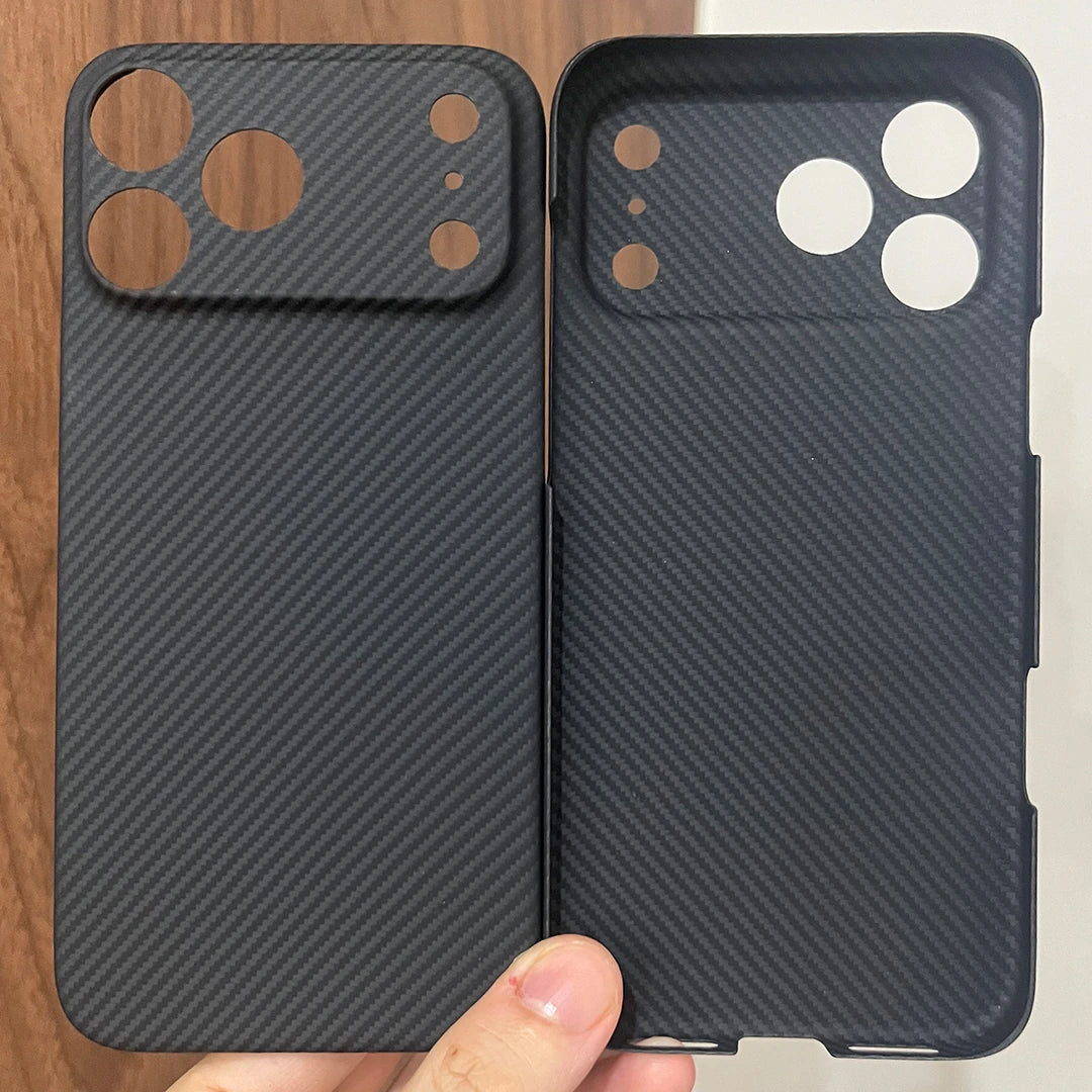Real 600D Aramid Carbon Fiber Case for iPhone 17 Models