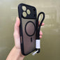 iPhone 17 Series Luxury Matte Clear Case with Strap, Camera Protection, and MagSafe Wireless Charging.