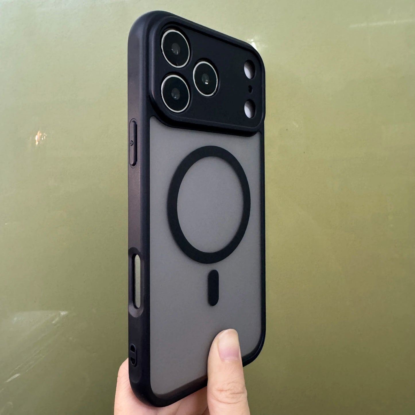 iPhone 17 Series Luxury Matte Clear Case with Strap, Camera Protection, and MagSafe Wireless Charging.