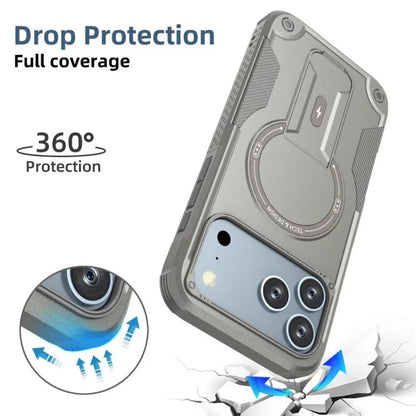 iPhone 17/Air 16/15/14 Pro Max Magnetic Case with Stand & Wireless Charging