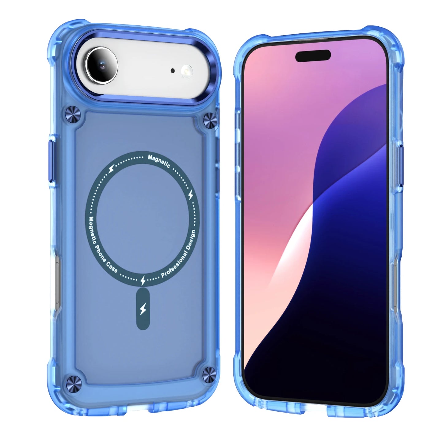Luxury Metal Lens Frame Magsafe Shockproof Hard Case for iPhone 11-17 Pro Max/Air/Plus