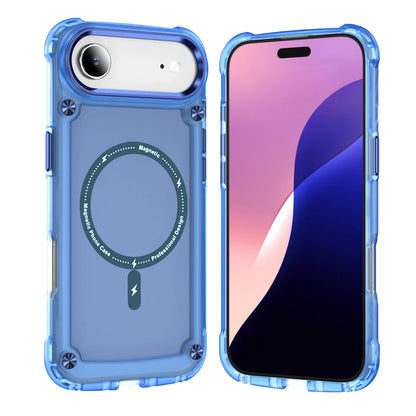 Luxury Metal Lens Frame Magsafe Shockproof Hard Case for iPhone 11-17 Pro Max/Air/Plus