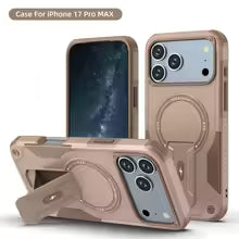 iPhone 17/Air 16/15/14 Pro Max Magnetic Case with Stand & Wireless Charging