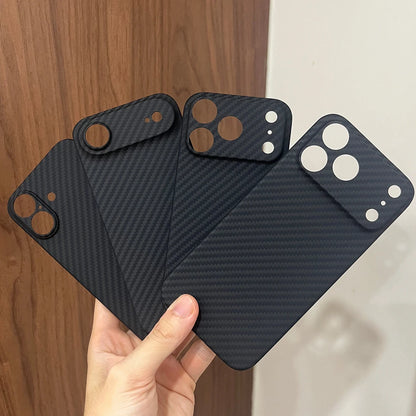 Real 600D Aramid Carbon Fiber Case for iPhone 17 Models
