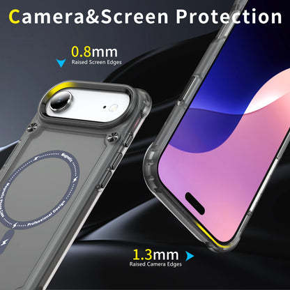 Luxury Metal Lens Frame Magsafe Shockproof Hard Case for iPhone 11-17 Pro Max/Air/Plus