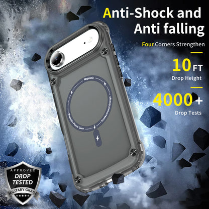 Luxury Metal Lens Frame Magsafe Shockproof Hard Case for iPhone 11-17 Pro Max/Air/Plus